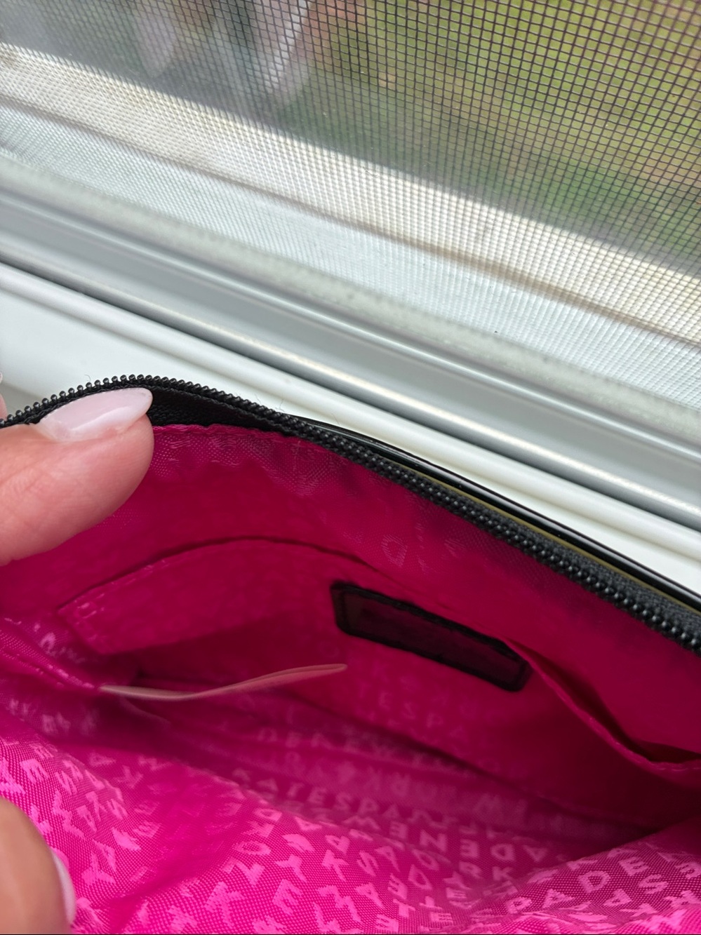 kate spade Black and Yellow Patent Stripe Wristlet - Picture 4 of 5